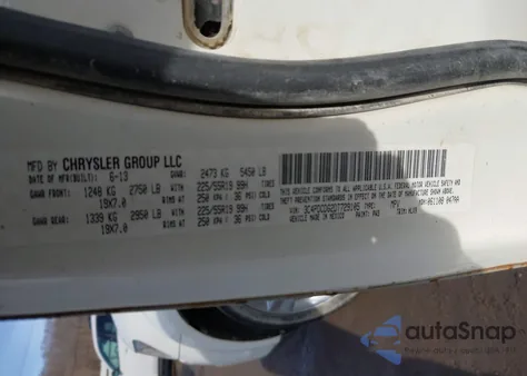 2013 Dodge Journey Crew из США, поврежденный, VIN 3C4PDCDG2DT729105